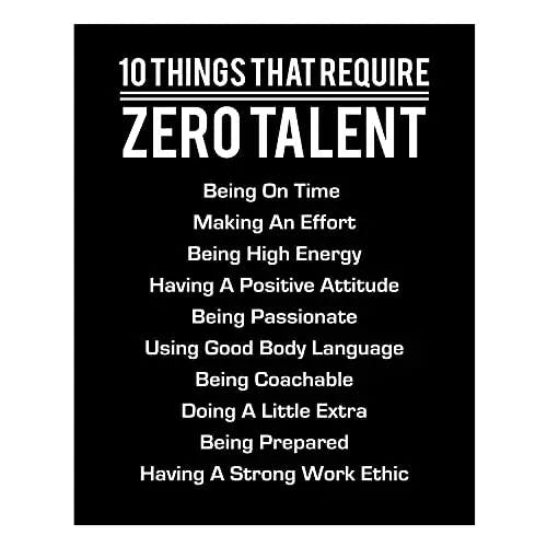 "Get Your Team Pumped with This Motivational Wall Art: 10 Things That Require Zero Talent"