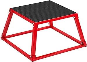 Happybuy Plyometric Box Set,18 Inch Plyometric Platform and Jumping Agility Box Set,Red Plyometric Platform,for Jump Exercise Fit Training & Crossfit & Conditioning
