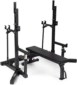 Titan Fitness Competition Bench and Squat Rack Combo, Rated 1,000 LB, Competition Standards, Fully Adjustable