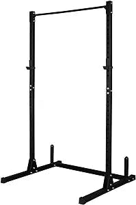 PEXMOR Power Cage with Adjustable Pull Up Bar & J-Cups,500 lbs Capacity Exercise Squat Stand,for Home Gym Strength Training Fitness,Multi-Function Fitness Workout