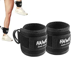 Ankle Straps for Cable Machines Padded Ankle Cuffs (Pair) - for Legs, Glutes, Abs and Hip Workouts Fits Women & Men - Fully Adjustable & Breathable Ankle Strap Set