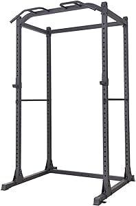 papababe Power Cage, Squat Rack 1200lb Capacity with 2 Extra J-Hooks for Strength Training