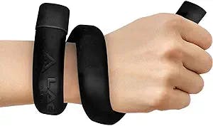 LaceUp Fitness Wearable Wrist Weights | Adjustable Wrist & Ankle Weights Set for Yoga, Dance, Barre, Pilates, Cardio, Aerobics, or Walking (Black, Pack of 2)