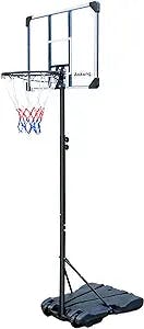 aokung Portable Basketball Hoop Stand w/Wheels for Kids Youth Adjustable Height 5.4ft - 7ft Use for Indoor Outdoor Basketball Goals Play Set