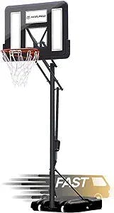 Get Your Dunk On Anywhere with WIN.MAX Portable Basketball Hoop!