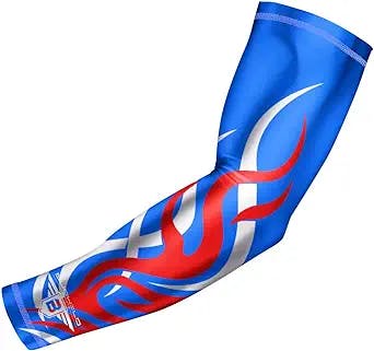 Bucwild Sports Flame Fire Compression Arm Sleeve Youth/Kids & Adult Sizes