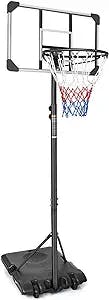 KL KLB Sport Portable Basketball Hoop System Height Adjustable Basketball Goal Stand for Youth Indoor Outdoor w/Wheels