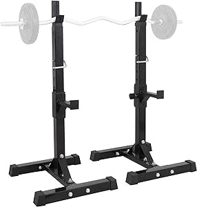 ZENY Adjustable Squat Rack Stand, Barbell Rack for Bench Press, Weight Lifting Rack for Home Gym Strength Training, Max Load 550LB