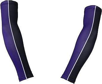 SportsFarm PAIR Youth & Adult Sizes 2 Tone Player Compression Arm Sleeves