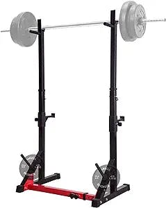 Ollieroo Multi-Function Barbell Rack Dip Stand Height Adjustable Barbell Stand Weight Lifting Rack Gym Family Fitness Squat Rack Weight Lifting Bench Press Dipping Station