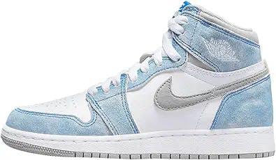 Nike Youth Air Jordan 1 High OG GS Hyper Royal, White/Blue, 5Y
