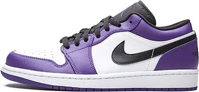 Nike Men's Air Jordan 1 Low Court Purple, Court Purple/Black/White, 8