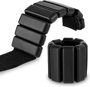 Wrist Weights, Adjustable Wrist and Ankle Weights for Women Men Kids, Wearable 1 lb Each Wrist Weights Sets for Strength Training, Walking, Running, Yoga, Dance, Aerobics, Pilates - Set of 2 (Black)