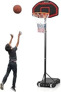 Slam Dunk Your Way to Victory with the Goplus Portable Basketball Hoop!