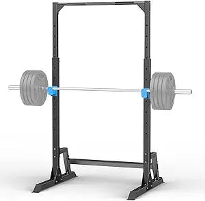 ULTRA FUEGO Adjustable Squat Rack Power Cage with Pull up Bar, Power Rack Weight Lifting Home Gym Power Zone J-Hooks W/Rubber Padding (SQAUT Rack)