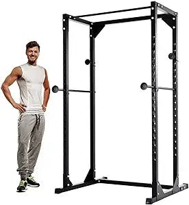 Goplus Power Rack Heavy Duty Adjustable Power Cage Multi-Function Fitness Squat Cage for a Complete Home Gym, Strength Training and Muscle Building