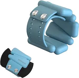 HOSNNER Adjustable Women Wrist Weights - Silicone Bracelet Button Wrist Bangles for Men Workout Resistance Weights for Exercises, Walking, Dance, Jogging, Yoga, 1 LB Each, 2 Per Set