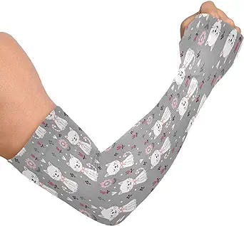 STAYTOP Cute White Kitten Cats Flowers Compression Arm Sleeves: Protect You