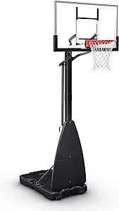 Spalding 54" Tempered Glass Screw Jack Portable Basketball Hoop