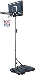 Rakon Portable Basketball Hoop & Goal Basketball System Stand Height Adjustable 5.4ft -7ft with 30in Backboard & Wheels for Youth Kids Outdoor Indoor Basketball Goal Game Play