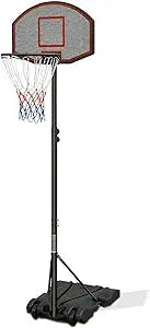 KL KLB Sport Portable Basketball Hoop System Height Adjustable 5.4ft-7ft Basketball Stand Goal for Youth Indoor Outdoor w/Wheels