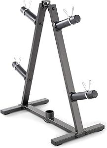 The Marcy Home Gym A-frame Organizer for 2-Inch Olympic Weight Plates and B