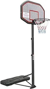 aokung Family Portable Basketball Hoop & Goals with 43" Impact Backboard Basketball System Height Adjustable 6.5ft - 10ft for Youth and Adults Indoor Outdoor