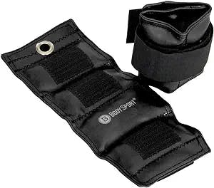 Body Sport - Black - Wrist and Ankle Cuff Weights - Universal Fit - 2 lb - 2 Pack