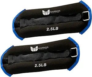Warrior Adjustable Length Ankle Wrist Weights Pair for Arm and Leg Exercise, Aerobics, Walking, Running, Physical Therapy and Fitness Cardio Strength Training