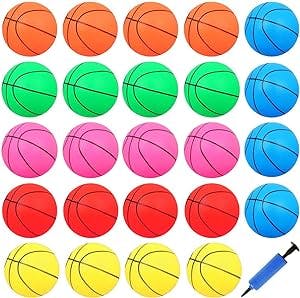 24 Pieces 6" PVC Mini Basketball Balls for Indoor Basketball Mini Hoops, Soft 6" Rubber Small Replacement Basketball for Over Door Basketball Hoop Sets, Little Basketballs for Adults & Kids