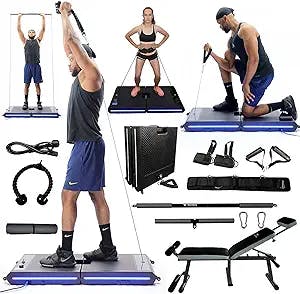 WOLFMATE Smart Fitness Trainer Equipment - Strength Training Machine Smart Fitness Trainer-Foldable Workout Device - Portable Workout Machine for Home Gym