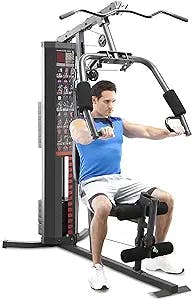 The Marcy 150-lb Multifunctional Home Gym Station is the ultimate way to le