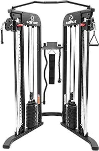 Inspire Fitness FTX Functional Trainer - Compact at Home Workout Machine with Accessories - Space Saving Design - Home Gym Cable Machine and Two 165 lb. Weight Stacks