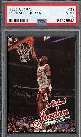 Michael Jordan 1997 Fleer Ultra Basketball Card #23 Graded PSA 9