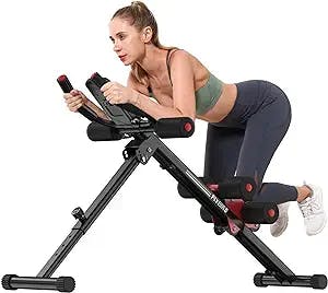 FLYBIRD Ab Workout Equipment, Adjustable Ab Machine Full Body Workout for Home Gym, Strength Training Exercise Equipment for Body Shaping Foldable Waist Trainer Suitable for Beginner