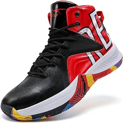 ASHION Kids Basketball Shoes Youth Mid-Top Sneakers Non-Slip Sport Trainer Shoes for Boys Girls