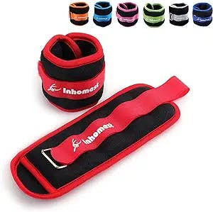 Inhomest Ankle Weights, 0.5/1/1.5/2/3/4/5 LB 1 Pair Wrist Arm Leg Weights for Women Men Kids for Strength Training, Jogging, Gym Workout, Aerobics, Physical Therapy