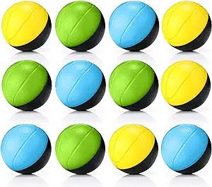 Wettarn 4" Mini Foam Basketball Basketball Stress Balls, 12 Pack Colorful Mini Hoop Basketball Small Soft Foam Basketball for Boys Girls Indoor Outdoor Sport Theme Game Party Favors (3 Colors)