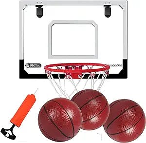 Indoor Basketball Hoop,Mini Door Basketball Hoop Over The Door Basketball Hoop,Indoor Basketball Hoop for Kids and Adults Mini Basketball Hoop