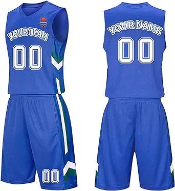Custom Basketball Jersey Basketball Shorts and Top Set Personalized Team Name/Number/Logo Suitable for Kids/Youth/Women/Men