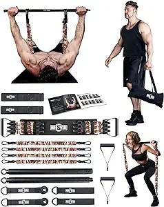 INNSTAR Portable Gym Kit for Home Gym Power Lifting Resistance Training Full Body Workout