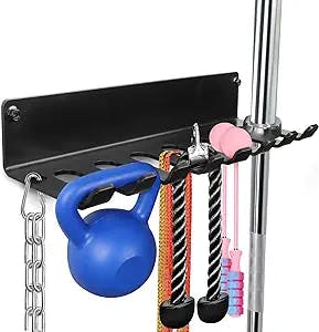 "The Ultimate Gym Rack Organizer for All Your Dunking Needs" 