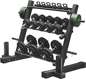 Dumbbell Rack Multifunctional Weight Stand for Home Gym Suitable for Storage of Dumbbell, Weight Plates, and Curl Bar