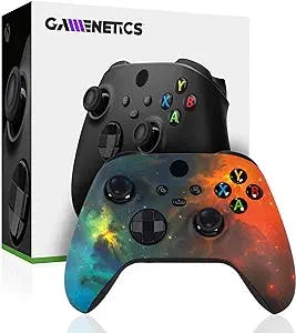 Gamenetics Custom Official Wireless Bluetooth Controller for Xbox Series X/S and Xbox One Console - Un-Modded - Video Gamepad Remote (Soft Touch Dark Nebula)