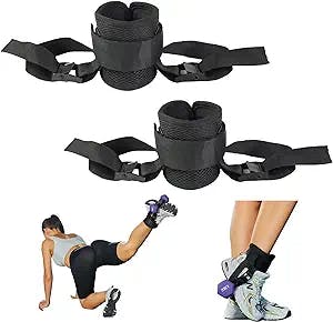 Adjustable Weight Dumbbell Ankle Straps, work out Cuff Attachment for Home & Gym, Add dumbbell weights to your feet, for Booty Workouts - Kickbacks, Leg Extensions, Lower Body Strength Training
