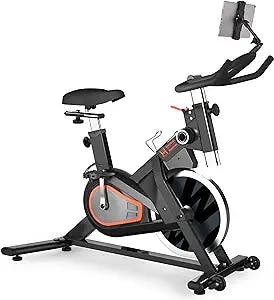Women’s Health Men’s Health - Indoor Cycling Exercise Bike - Stationary Bike with Bluetooth Smart Connect - Stationary Exercise Bikes for Home Gym Designed to Work with the MyCloudFitness App
