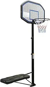 Portable Basketball Hoop & Basketball Goal System Height Adjustable 6.5ft-10ft with Blue 43-Inch Backboard for Adults Teenagers Kids Indoor Outdoor Use