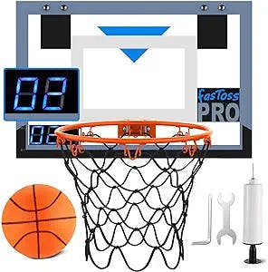 FASTOSS Pro Mini Basketball Hoop Indoor for Kids and Adults - Over The Door Basketball Hoop with Complete Set