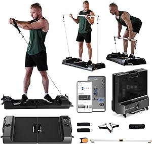 Motion Space Smart Trainer | 6 in 1 Home Gym Fitness Equipment, Adjustable Full Body Resistance Training, Workout Equipment with APP, Multifunctional Weightlifting with Eccentric, Isokinetic Modes