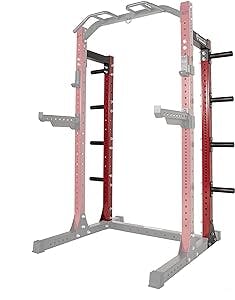 Signature Fitness SF-SS1 1,000 Pound Capacity 3” x 3” Power Rack Squat Stand, Includes J-Hooks and Safety Spotter Arms, Optional Conversion Kits